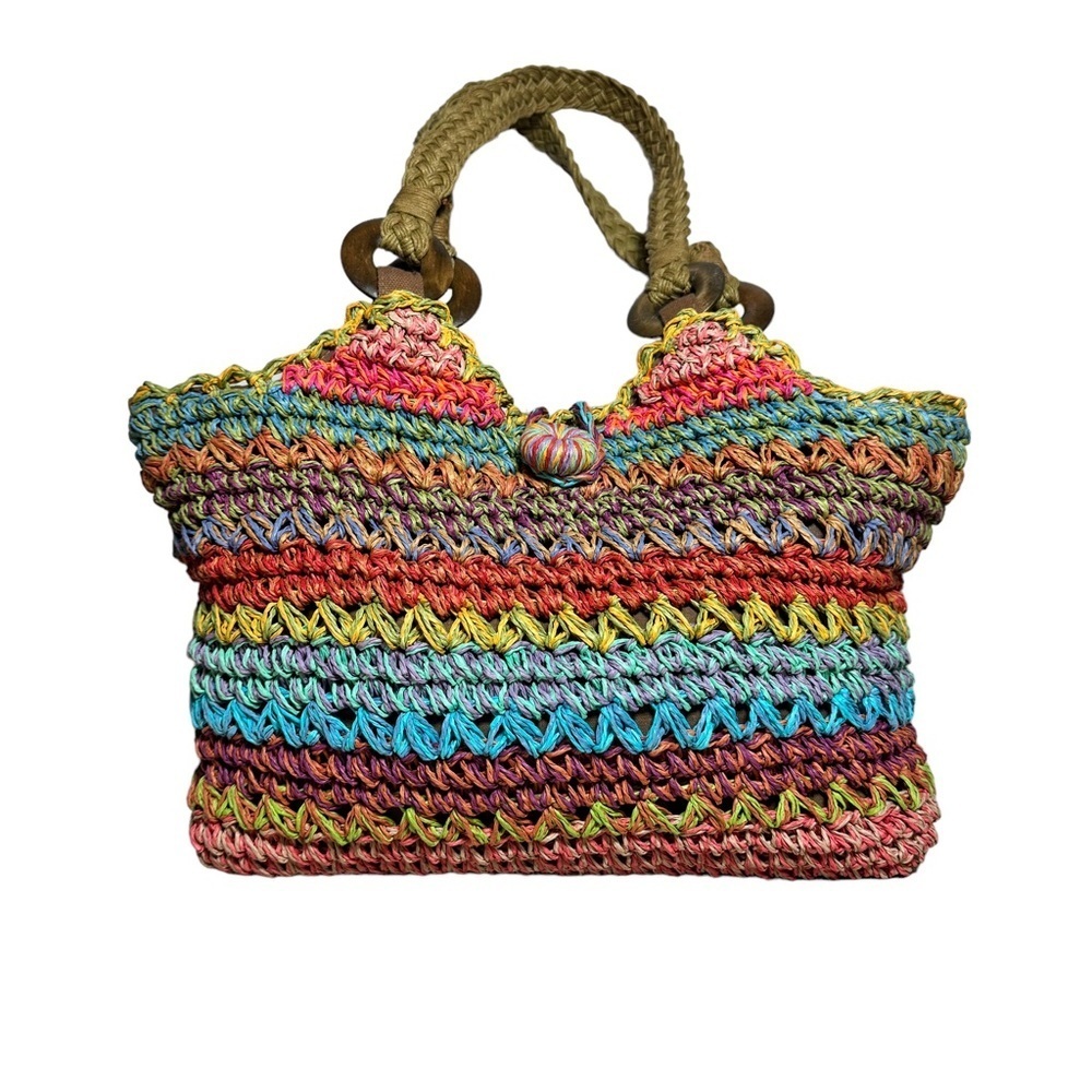 NWT‎ Poppie Jones Straw Handbag